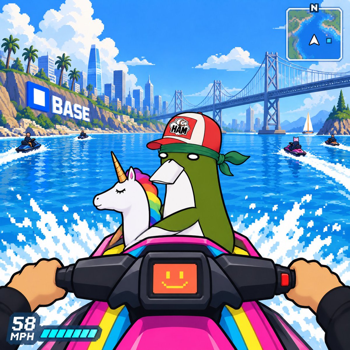Jesskionbase's tweet photo. Hey @bankrbot do you like jet skis?

Got @0xDeployer on this ride https://t.co/PZljwZAdFd