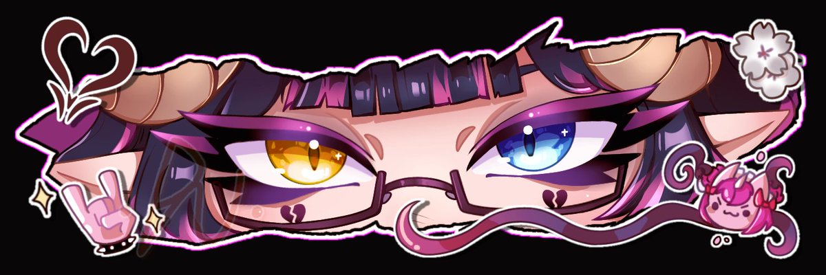 PanNugii's tweet photo. Commission Eye Banner para @NihTheSuccubus !! https://t.co/WTHsZBK4rM