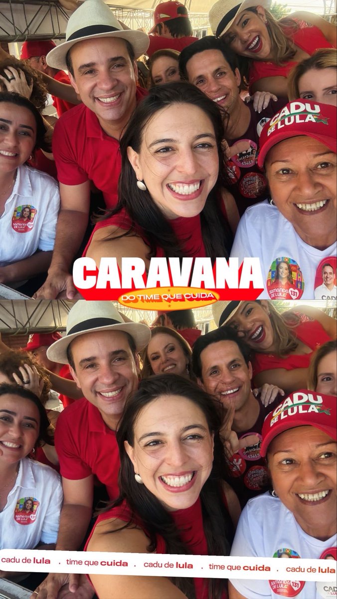 fatimabezerra's tweet photo. Olha o 13 aí, gente!! 

O Time de Lula chegou para mais uma Caravana pelas ruas da nossa amada Zona Norte. 

Bora!! ❤️ https://t.co/z9sn6iwbvJ