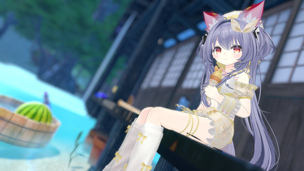 akari_vr_jp's tweet photo. 初めて水着来ました！　楽しいですねー
アイスクリームとアイスバージョン衣装　カラバリが揃ってるのすごい
#tailshop

撮影してくれた てすてさんありがと！　@testes_Vt_love https://t.co/LT7Msi35wd