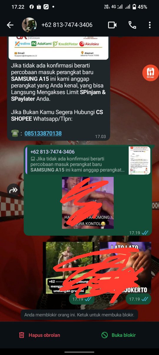 jokkwyd's tweet photo. BAGI  YG MERASA DI CHAT YG MENGATAS NAMAKAN PT SHOPEE MAUPUN TIM IT SHOOPE, itu penipuan ya teman".

Bang kok dia bisa tau nama kita &amp; nomor telepon kita bang? 

"Ya karna negara kita negara open source"

*PT SHOPEE GA PERNAH CHAT YANG DI AWALI DENGAN NOMOR" https://t.co/WNBPfGHTe2
