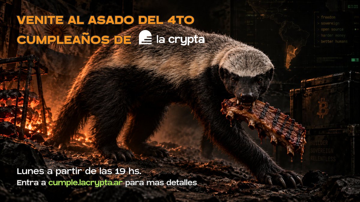 LaCryptaOk's tweet photo. 📯 Mañana La Crypta cumple 4 años (aprox. 211k bloques).

Y lo va a festejar como mejor sabe.

Reserva tu lugar, quedan muy pocas entradas. https://t.co/mATU6ePUEI