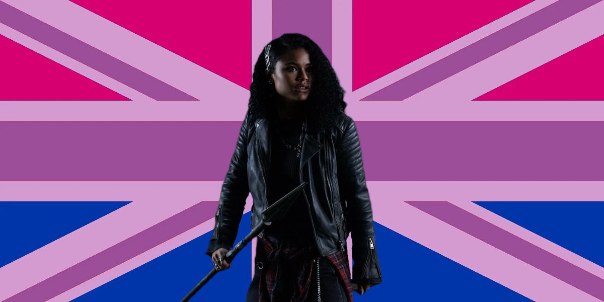 SAHKMETTII's tweet photo. a flag for bisexuals who love thalia grace https://t.co/DA57ZAyPgG
