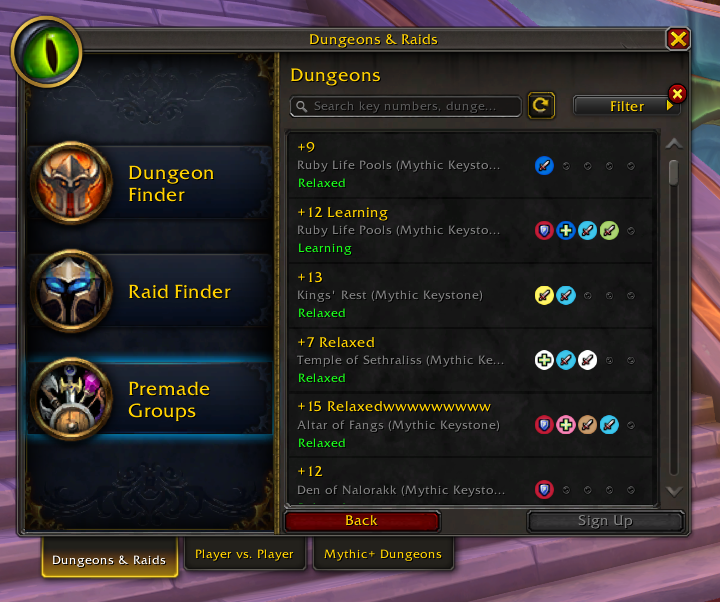 MrGMYT's tweet photo. Fully expecting some pushback on this and that’s fine, we’re adults. But maybe having the premade group finder from modern in Forever wouldn’t be so bad? Not the teleporting one, but the one you use for M+, raids etc.

We do have the LFG Tool from Era in Forever, which is similar but a bit more manual. I’m just not sure how much it’ll actually be used at launch.