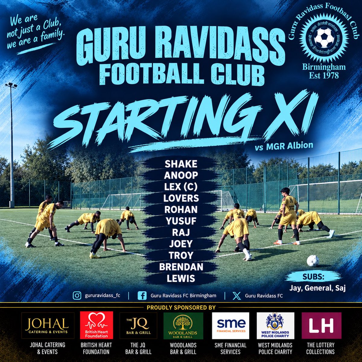 GuruRavidassFC's tweet photo. Away League Game Result:

MGR Albion FC 8 - 0 Guru Ravidass FC

MOTM:
Sajan 🏆

#GRDFC
#WarleyDSL
#Season25_26 
#SundayLeagueFootball
#GrassrootsFootball https://t.co/xydmFSfNES
