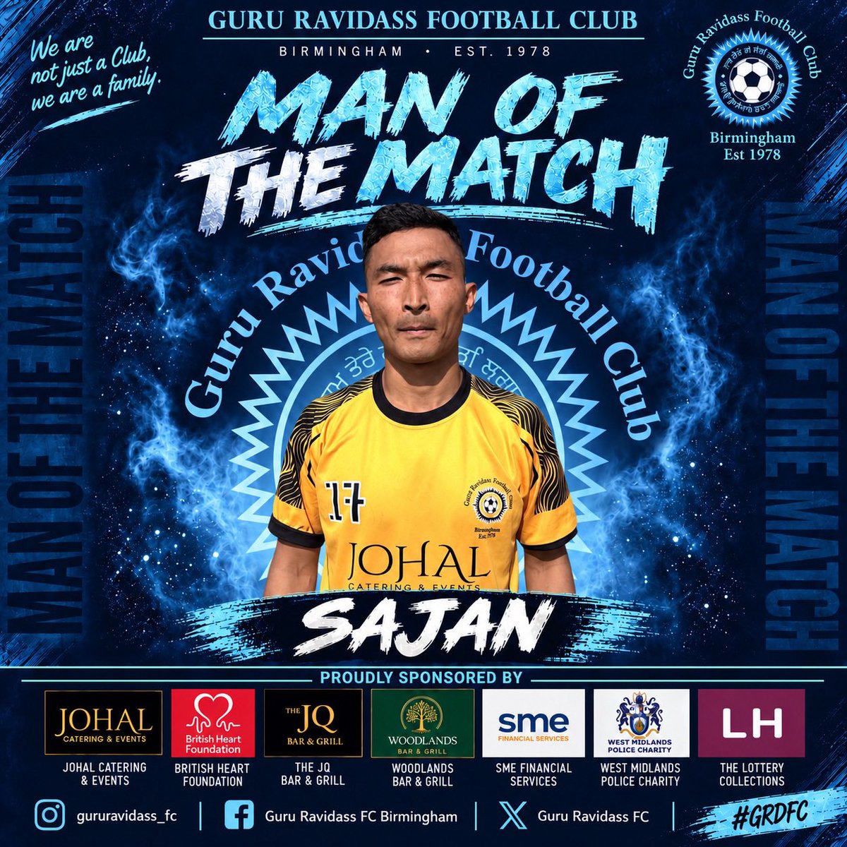 GuruRavidassFC's tweet photo. Away League Game Result:

MGR Albion FC 8 - 0 Guru Ravidass FC

MOTM:
Sajan 🏆

#GRDFC
#WarleyDSL
#Season25_26 
#SundayLeagueFootball
#GrassrootsFootball https://t.co/xydmFSfNES