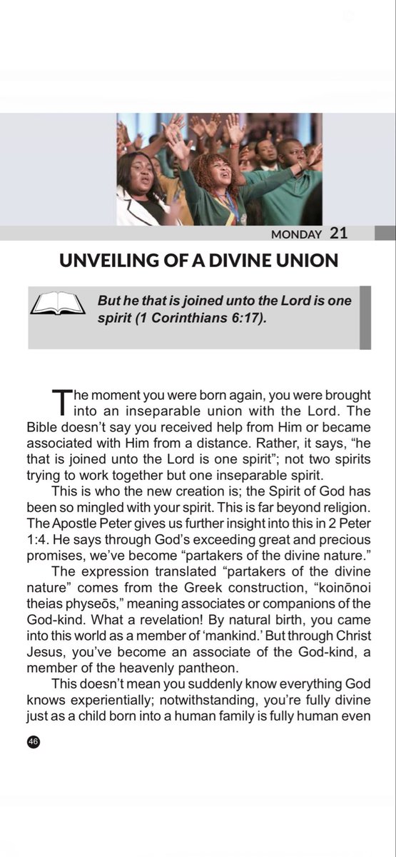 chillzmach's tweet photo. Today’s Rhapsody of Realities by Pastor Chris Oyakhilome 21 September 2026: UNVEILING OF A DIVINE UNION ❤️🔥🙏🏽 https://t.co/4gESGr4i7d https://t.co/ObjEUlsvhP