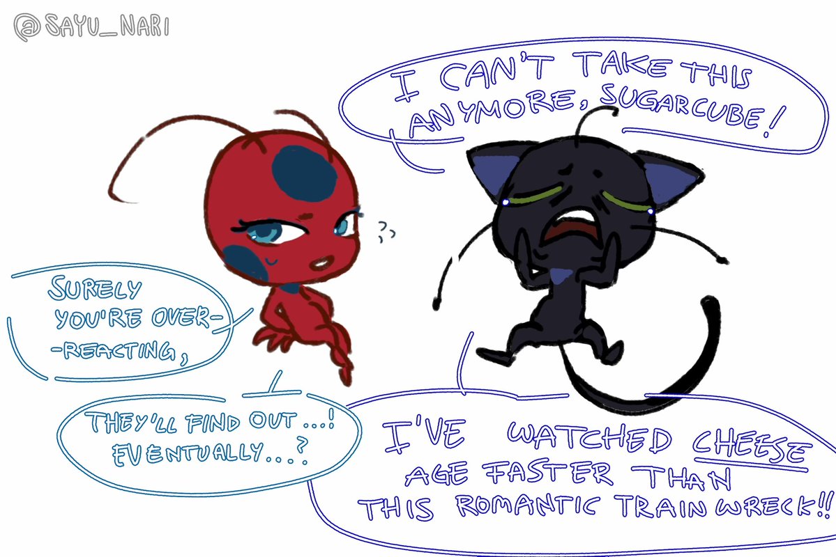 sayu_nari's tweet photo. Group project comic (they didn’t manage to get anything done) #mlbtwt #miraculousladybug #adrienette https://t.co/0K08PMLpLz