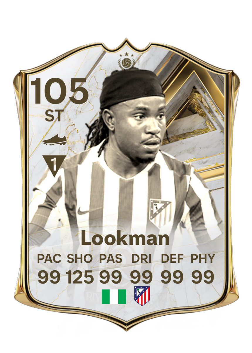 la5ty's tweet photo. Lookman’s #FC27 card vs the version of him you play in the legendary Savio objective 🤣 https://t.co/uwGpF9BGdp
