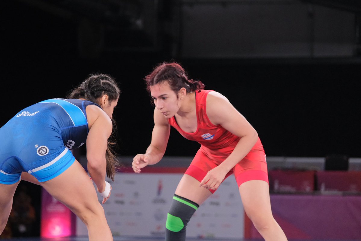 coparaguay's tweet photo. 🤼♂️ #Lucha | #TeamParaguay 🇵🇾 | 📸 Ingrid Rodríguez (Libre 57Kg.) en competencia.
✅ XIII Juegos Suramericanos Santa Fe 🇦🇷 2026 | @suramericanos26
💪🏻 #ParaguayPuede https://t.co/t8EAyHcthH