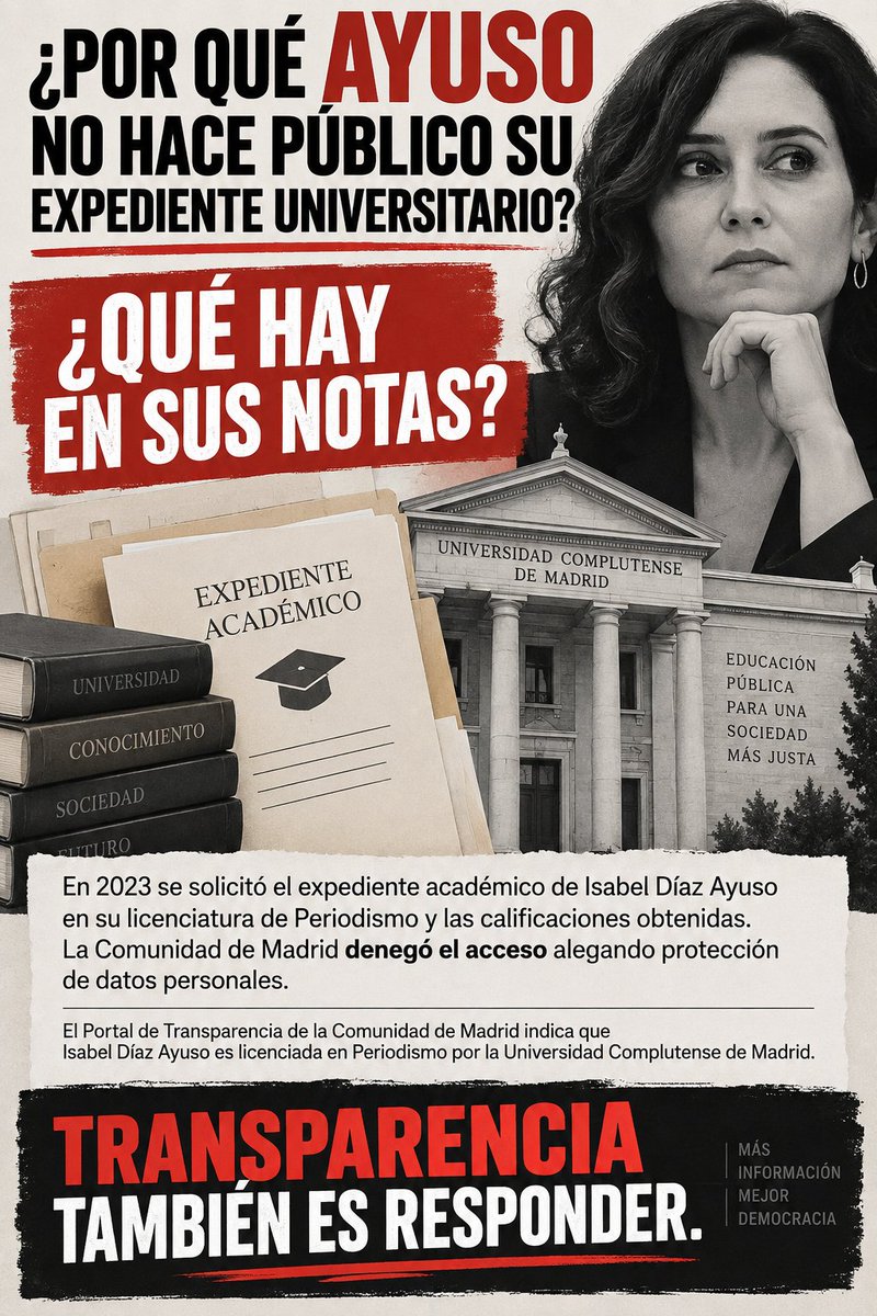 asun_em's tweet photo. @IdiazAyuso Seguir soltando liebres no va a tapar tus chanchullos. 
Para empezar, enseña tú título. Cómo será para que lo tengas escondido. https://t.co/j5NgvNEzj4