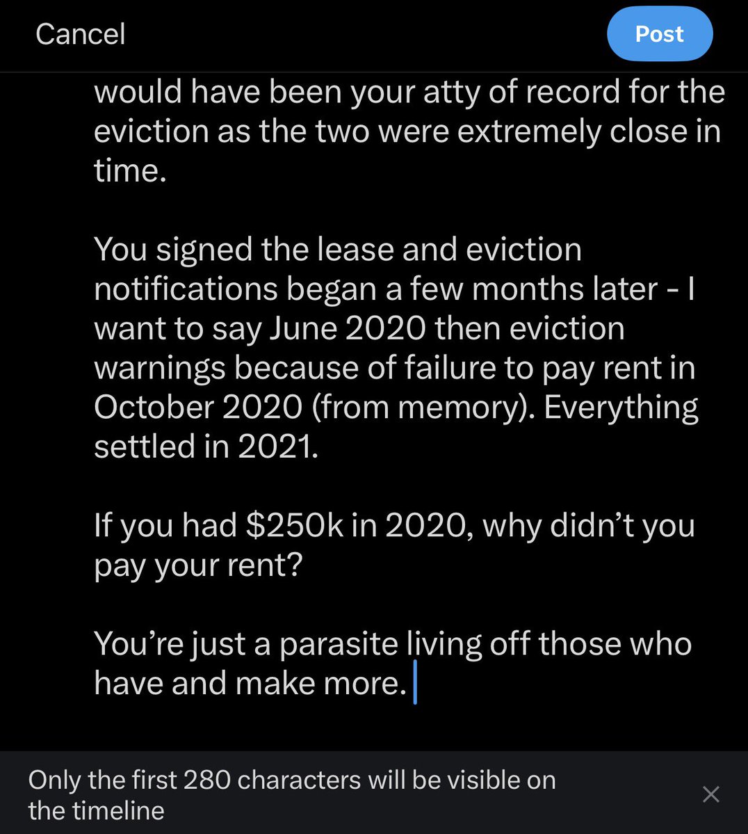 GlammaSooz's tweet photo. Altman wants to start. Okay. 
Game on. 

She never received a settlement or if she did, she didn’t bother paying her rent. 

She moved in with Steve in 2021. 
I love how she didn’t realize I knew all the dates already so she walked right into it. https://t.co/cwT27UKM75