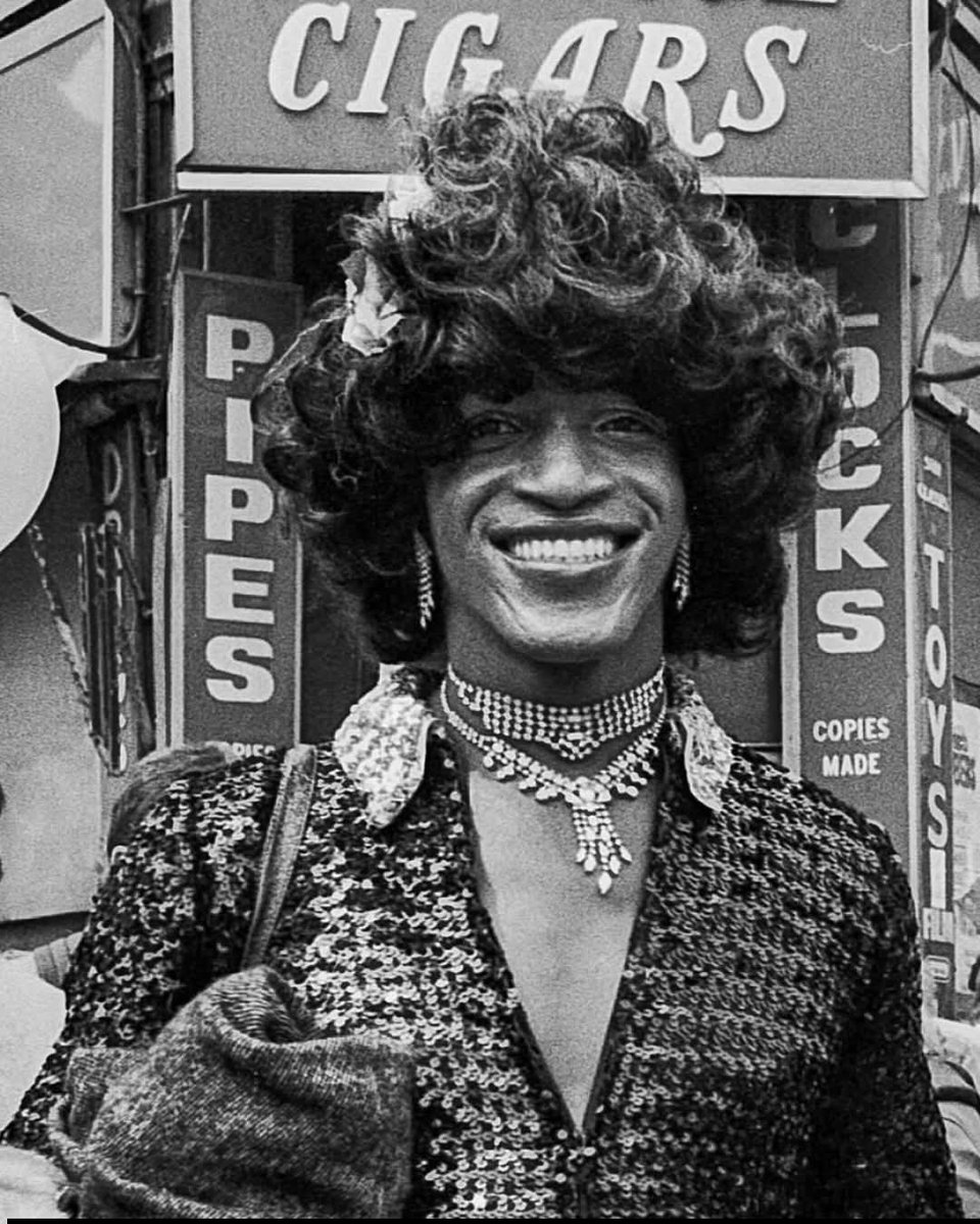 Aussie_GC_Man's tweet photo. 1. Marsha P wasn't at the start of Stonewall 
2. He arrived hours late 
3. He was a drag queen, not trans
4. A lesbian started the Stonewall riots 
5. There were no bricks involved.
6. He was a gay rights activist but often asked to leave marches because he was constantly inebriated and on drugs and he'd get aggressive and abusive.
7. The entire Marsha P thing has been debunked multiple times.
8. Stonewall riots were started by gay and lesbian people like Stormé and Fred Sargeant along with other gay and lesbian people.
9. There's literally video evidence of Marsha P sayings he's a drag queen and a gay man in numerous interviews on YouTube.
10. The only reason people believe the Marsha P story is because of woke publications like pinknews, q-news, out magazine, and star observer who lied about our history along with orgs like Stonewall UK.