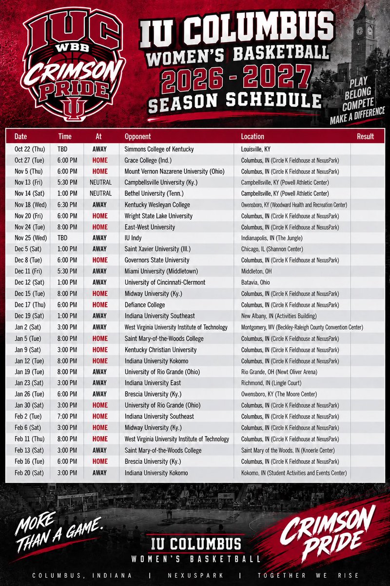 tryfactor's tweet photo. Great schedule to play great competition! @NAIAWomensHoops It’s go time!! #IUCWBB🏀 https://t.co/1GYrmhHgvs