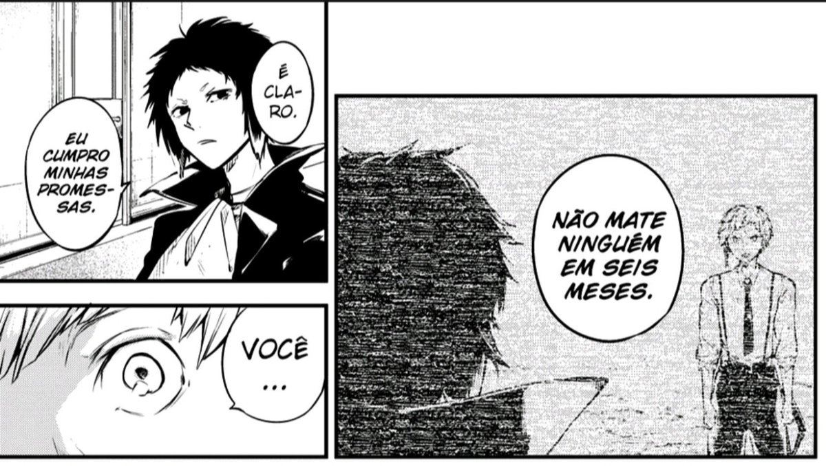 obitohlic's tweet photo. o momento que o atsushi percebeu que o akutagawa era o homem da vida dele https://t.co/pMth0VzFzj