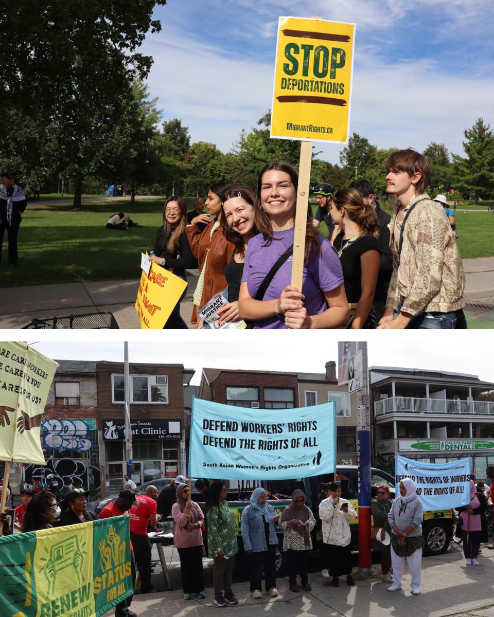 RefugeeCentre's tweet photo. 2/2
We marched united, and united we will remain for the rights of migrants, refugees, and all people with precarious status.
#MgrantsRights #StatusForAll #RenewPermits #EndExploitation #StopDeportations https://t.co/GJQXETyQ5D
