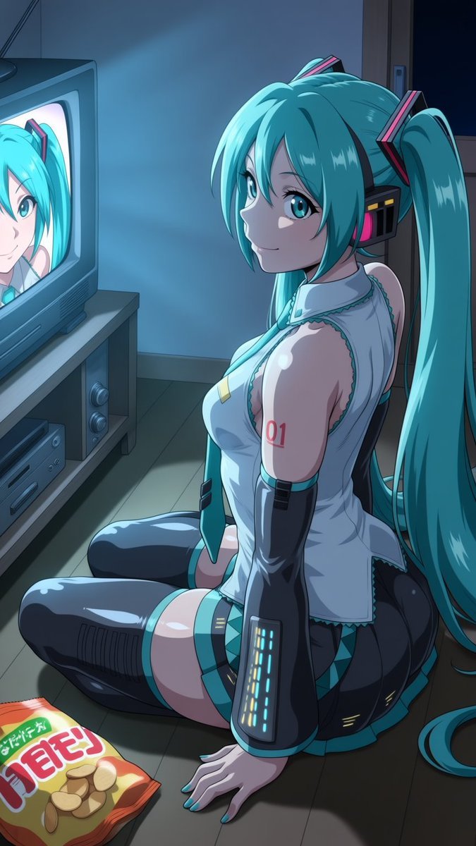 funifuni365's tweet photo. 今日もお疲れちゃんですよ～
#初音ミク　anima https://t.co/V71qC0Dk0U