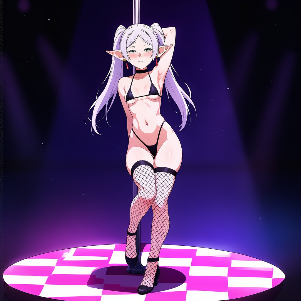 WaifuSuperX's tweet photo. Frieren on the POLE | #frieren #waifu #waifus #waifumaterial #ai #aiart https://t.co/tLr9GnCrDi