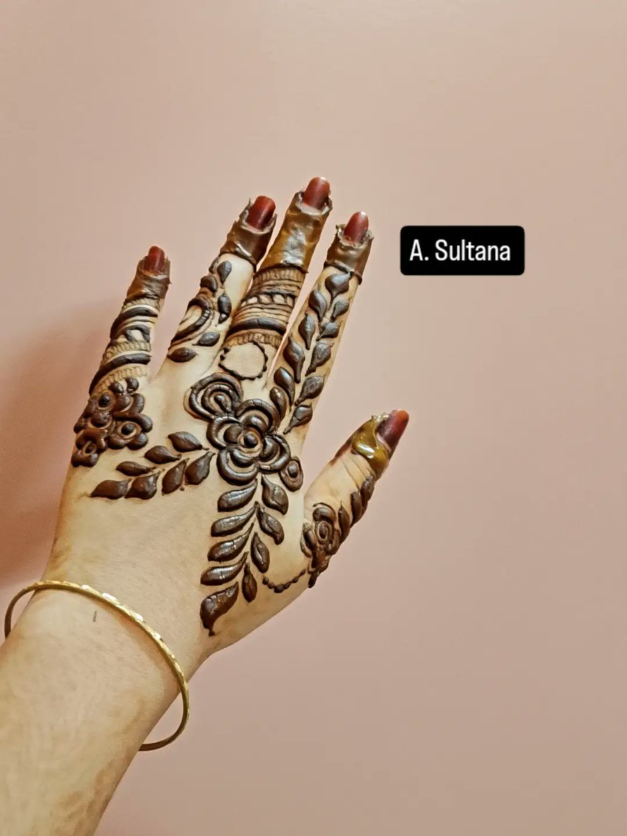 brooklynsmithek's tweet photo. Party mehndi design for your special day. https://t.co/5QAv9qMW4y