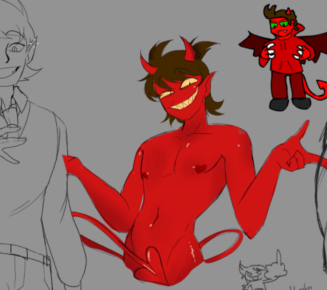 biteybitesHR's tweet photo. demon tord i dont know what clothes to put him so naked uuuh tak it https://t.co/YdQnexPHrJ