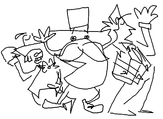 evilpibbyglitch's tweet photo. @SamwowMusic just made a cheese joke and these guys appeared what do i do https://t.co/EF85jRAMrF