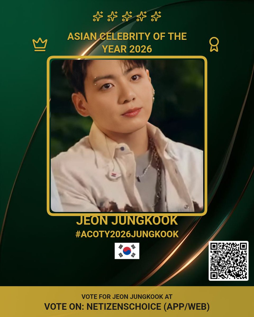 SOMEBODYJK01's tweet photo. Vote for Jeon Jungkook in  Asian Celebrity Of The Year 2026! 🗳️ https://t.co/Id3Ja2TMpT https://t.co/rHZ8RzzoT4