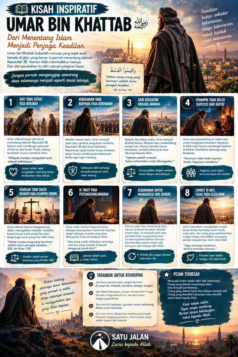 SatujalanX's tweet photo. 📚 Kisah Inspiratif
Umar bin Khattab. https://t.co/L46zgGmkEm