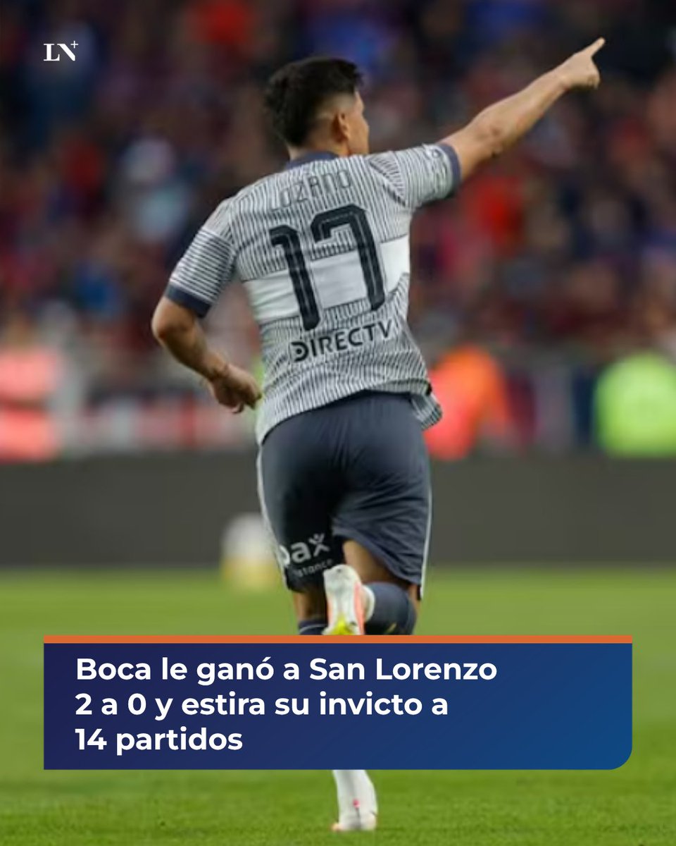lanacionmas's tweet photo. ⚽ Boca superó 2 a 0 a San Lorenzo en La Bombonera y estiró su invicto a 14 partidos

El equipo xeneize se quedó con el clásico frente al Ciclón, sumó tres puntos clave en la liga y consolidó su buen momento futbolístico.

📌 En LN+ https://t.co/lm0GJ9ldsI