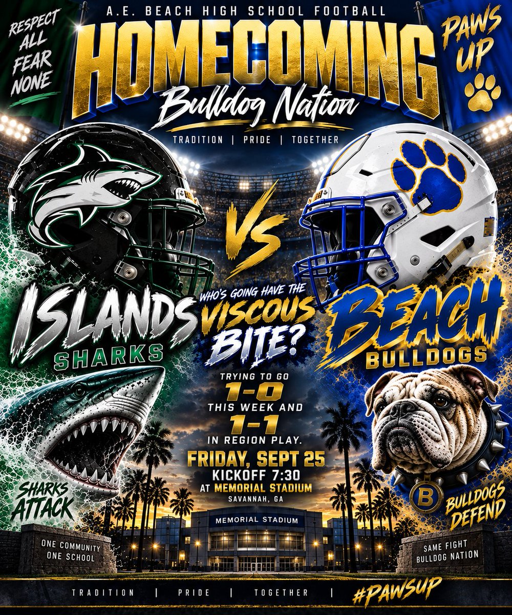 8timestatechamp's tweet photo. It’s that time, Bulldog Nation! 🐾🏈 IT'S HOMECOMING!!!!! Come out, support, and reunite with the new, old, and future Bulldogs! Let’s pack the stadium and show our Bulldog pride! 💙💛
#PawsUp #BulldogNation #Homecoming https://t.co/GRWCOxOFuQ