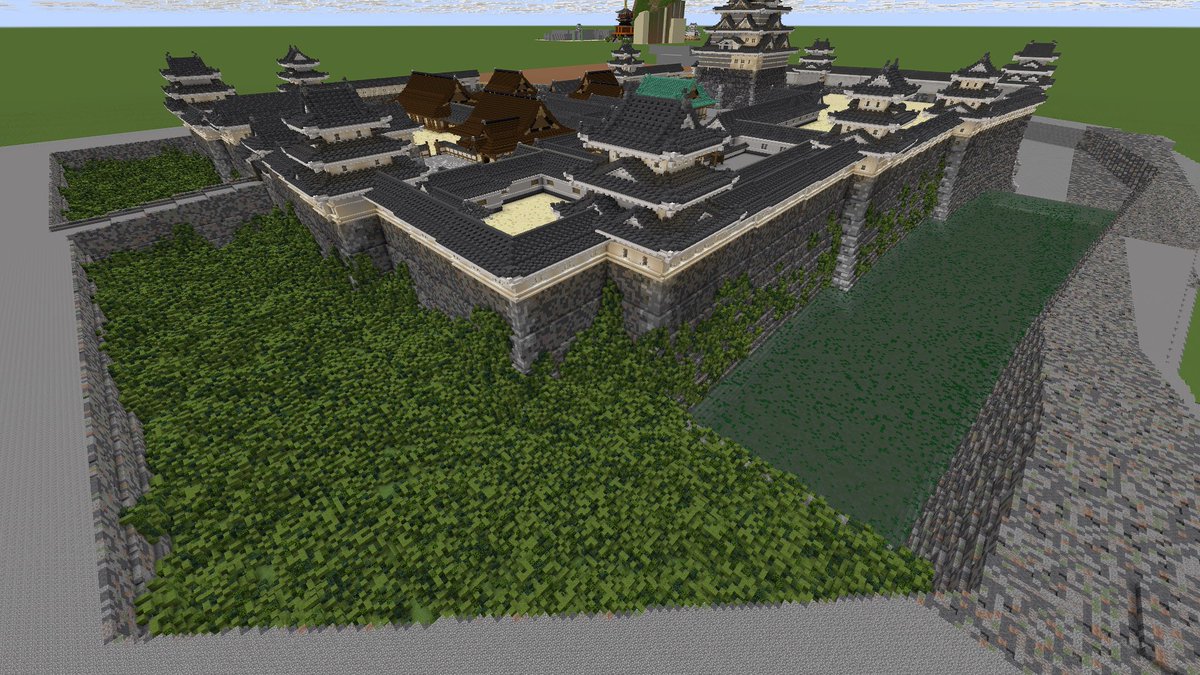 1tYears's tweet photo. 大阪城本丸内堀のうち東・西・南側が完成しました。北側は山里丸の縄張が確定していないので手をつけていません。
#minecraft #minecraft建築コミュ #和風建築 https://t.co/IUSNWpHQc3