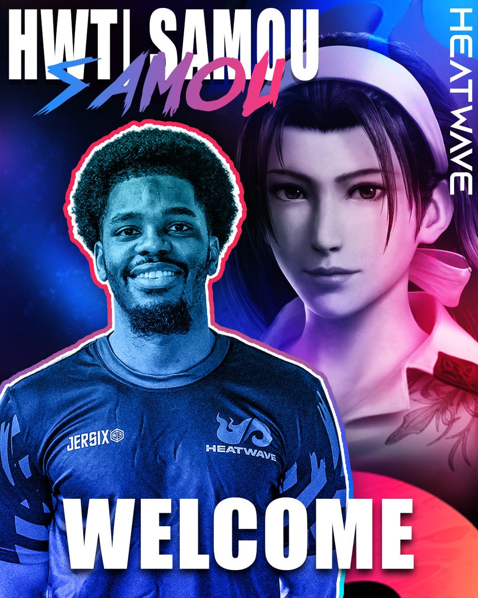 HeatwaveTeams's tweet photo. 🚨 NOUVELLE SIGNATURE 🚨

La Heatwave s'agrandit ! 🔥

Bienvenue à @Samou_29 qui rejoint officiellement @Heatwave sur Tekken 8 ! 🥷🇫🇷

Prêt à représenter les couleurs de la Heatwave sur les prochains tournois 💪

#HWT #Heatwave #Tekken8 #FGC https://t.co/xAh9pRS2zs