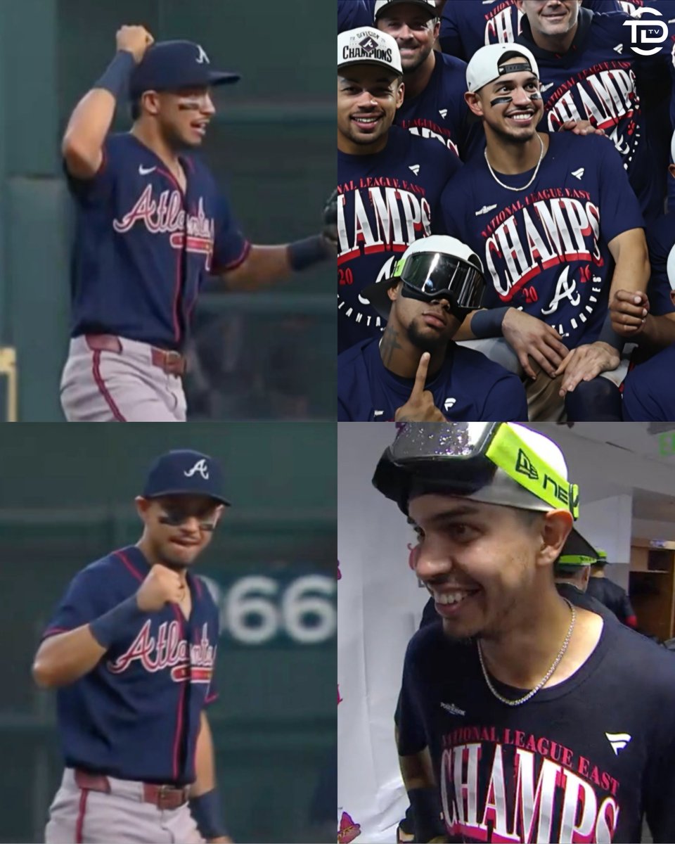 tdtvhn's tweet photo. Mauricio Dubón es campeón de la división este de la Liga Nacional con los Bravos de Atlanta.

La felicidad del hondureño en la celebración lo dice todo. El catracho ha sido de las grandes figuras de los Bravos en esta temporada 👏🏻🇭🇳 https://t.co/EwrjYHtEIX
