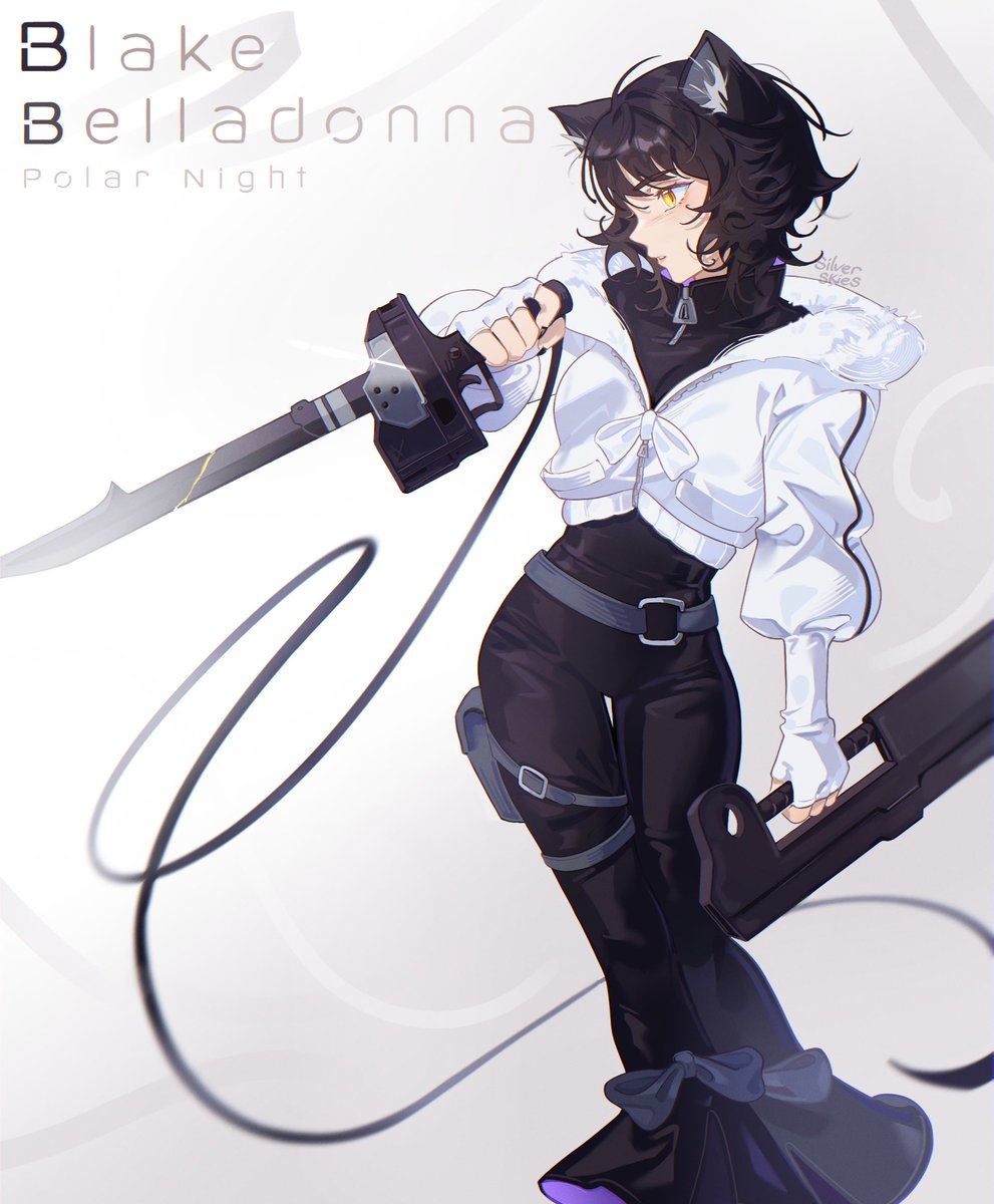 Silver_Skies7's tweet photo. It’s Blake’s turn for my fan Atlas designs!
 I’m having a lot of fun drawing these :3 Only Ruby left…

#Rwby #BlakeBelladonna https://t.co/ozuQjfJ2Jo