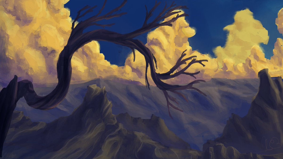 sancraft200's tweet photo. Dibuje un paisaje con nubes amarillas 

#illustration‌‌ #art https://t.co/FhHDI5I79M