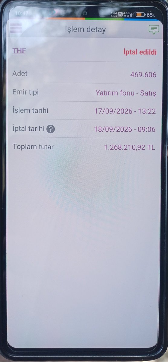 Mustafa20757946's tweet photo. @Fondanemekli Enpara iptal eden büyük ihtimal tefas. https://t.co/WCATUWM13T
