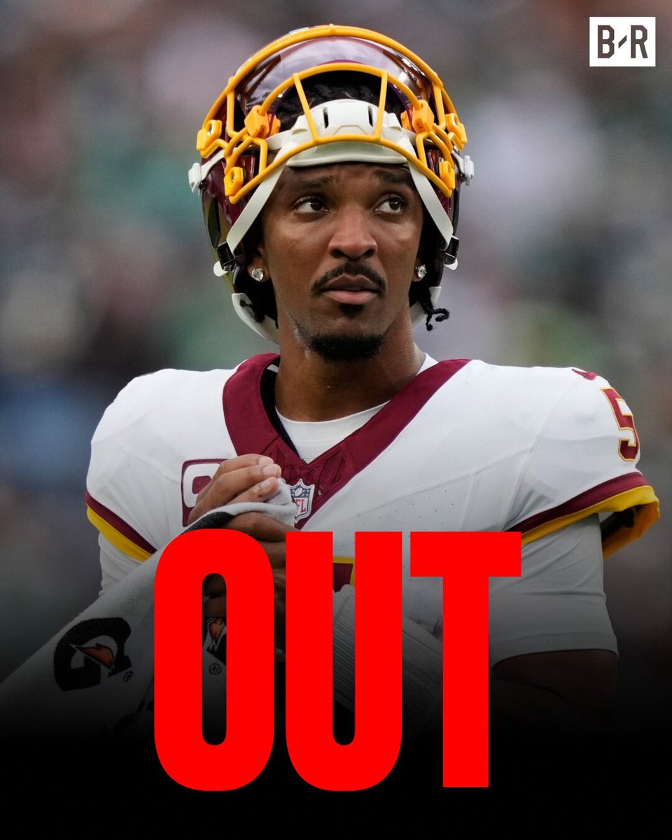 BleacherReport's tweet photo. Jayden Daniels has been ruled out vs. Cowboys after suffering an elbow injury https://t.co/E6ffcFII0G