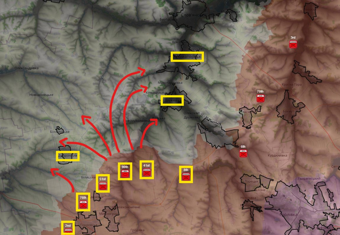 clement_molin's tweet photo. For several weeks, the Russian 🇷🇺 army has been positioning its forces for the autumn offensive, which could aim to attack the Donbas 🇺🇦 from the southwest.

In the coming days, I will publish several analyses regarding Russian strategy, FAB airstrikes, and Ukrainian defenses in the sector.