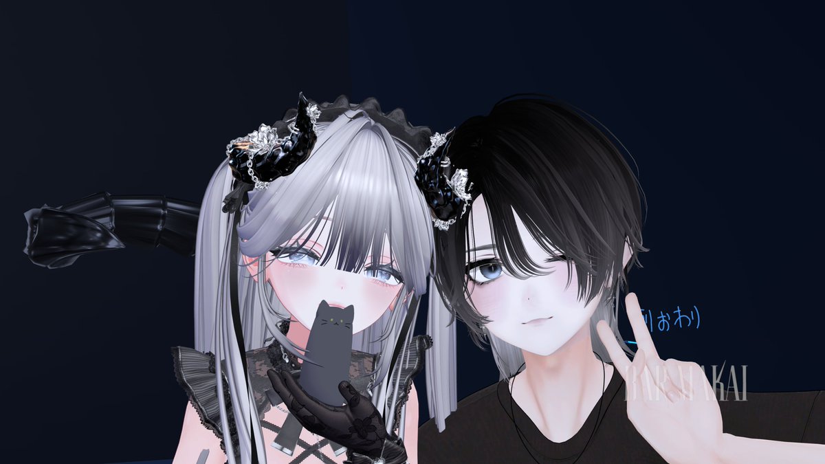 m1_vrc's tweet photo. あふたー②　ﾈｺﾝﾁｬ見せに来てくれてはぴ https://t.co/ikugqkVUj5