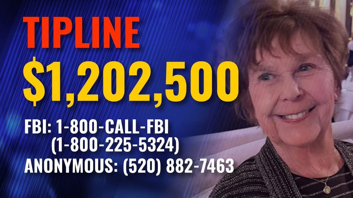 WeatherJunkie28's tweet photo. Where is Nancy Guthrie? 💛

$1.2 million dollar reward. 

📞 1-800-CALL-FBI 

#NancyGuthrie https://t.co/uYT5hGAYQj