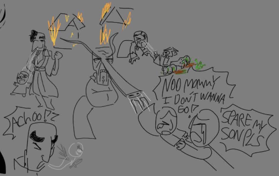 Fihshey's tweet photo. For context me and some friends were talking and came to the conclusion that evokers sniff up baby villagers during raids to keep their young look while they use the totem of undying to live forever. And if yk me yk I will draw the most absurd shit.
#minecraft #illager #illagers https://t.co/40aDm290hx