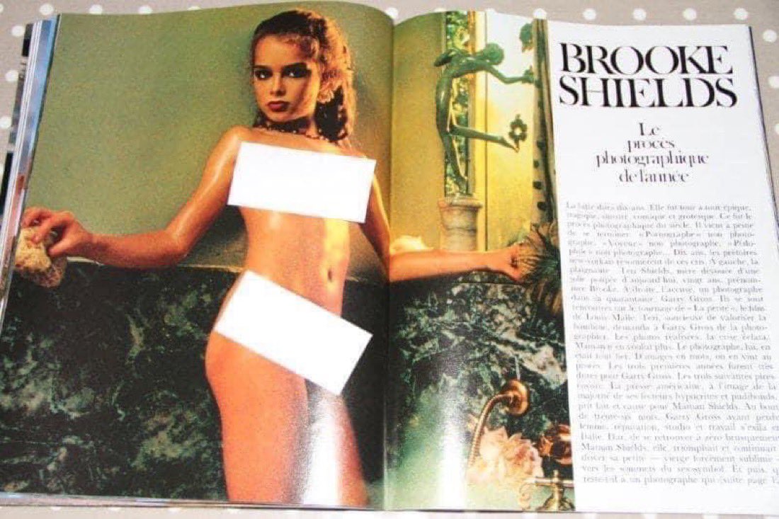 dom_lucre's tweet photo. In 1976 Playboy published nude photos of Brooke Shields, who was just TEN YEARS OLD at the time! https://t.co/LIU7u9GaBp