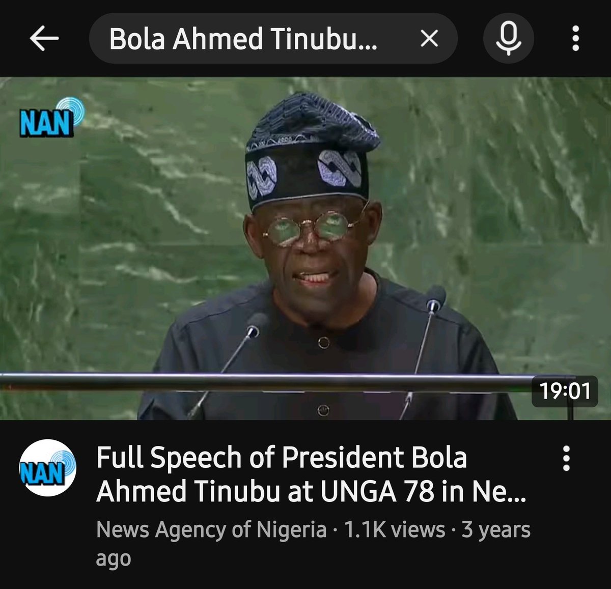 Onsogbu's tweet photo. Tinubu has never gone to US since he became president of Nigeria 

So who went to the same UNGA78 in New York City 3 years ago amd even gave an address? https://t.co/xGfnb0Sb5B