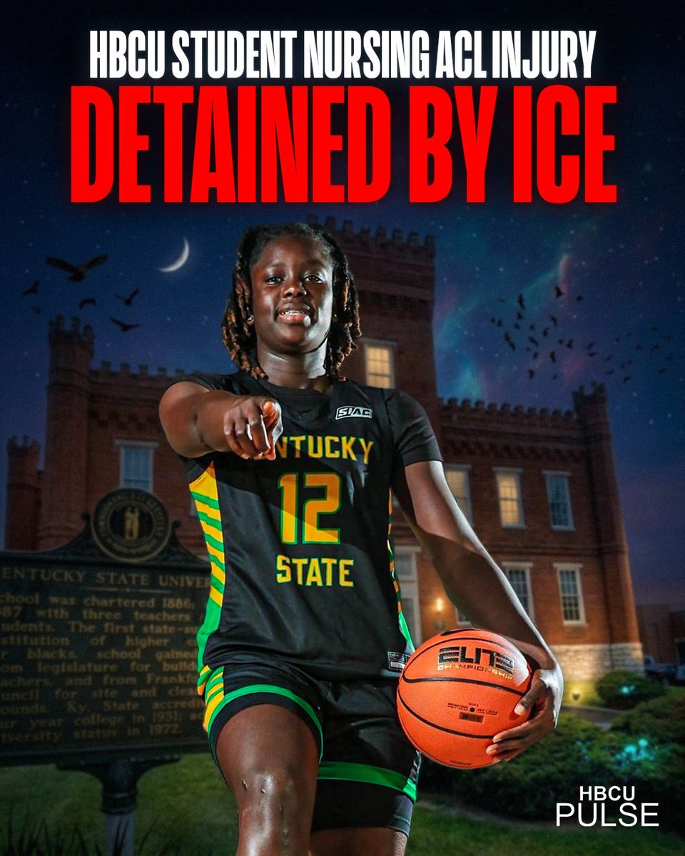 thehbcupulse's tweet photo. Kentucky State University student-athlete Aminata Seck has been in ICE custody since August after being detained while traveling with her basketball team.

According to the Courier Journal, Seck, 26, was taken into custody at Louisville Muhammad Ali International Airport on Aug. 7 as the Kentucky State basketball team prepared to travel to New York for a tournament. Since her detention, attorney Sadiqa Reynolds says Seck has been moved between multiple facilities.

Seck, who also attended Langston University, is currently dealing with an ACL injury and, according to Reynolds, has struggled to receive consistent access to ice and medical attention while in custody.

Reynolds told the Courier Journal that Seck may have missed a student visa deadline while dealing with back surgery. The newspaper reported that its attempts to obtain comment from ICE were unsuccessful.

“She needs surgery. She needs medical attention,” Reynolds said in a social media post cited by the Courier Journal.

Kentucky State told the Courier Journal that it did not have information to share out of respect for the privacy of those involved, while Reynolds praised KSU head coach Amani Williams for advocating for Seck throughout the situation.