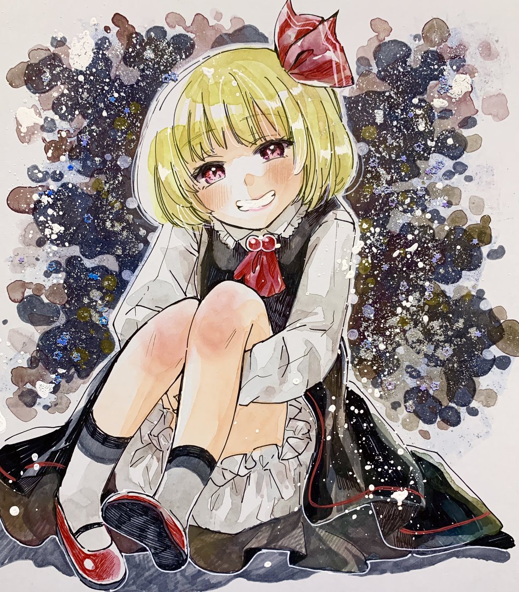 akaioringo2023's tweet photo. ルーミアちゃん https://t.co/oLrJNeZzdq