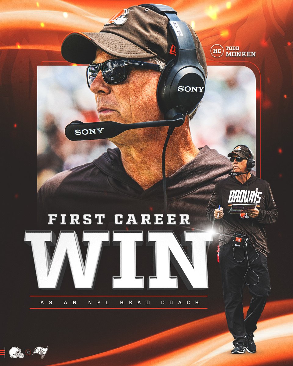 Browns's tweet photo. big milestone for Coach Monk! https://t.co/ZGaSveTWV9