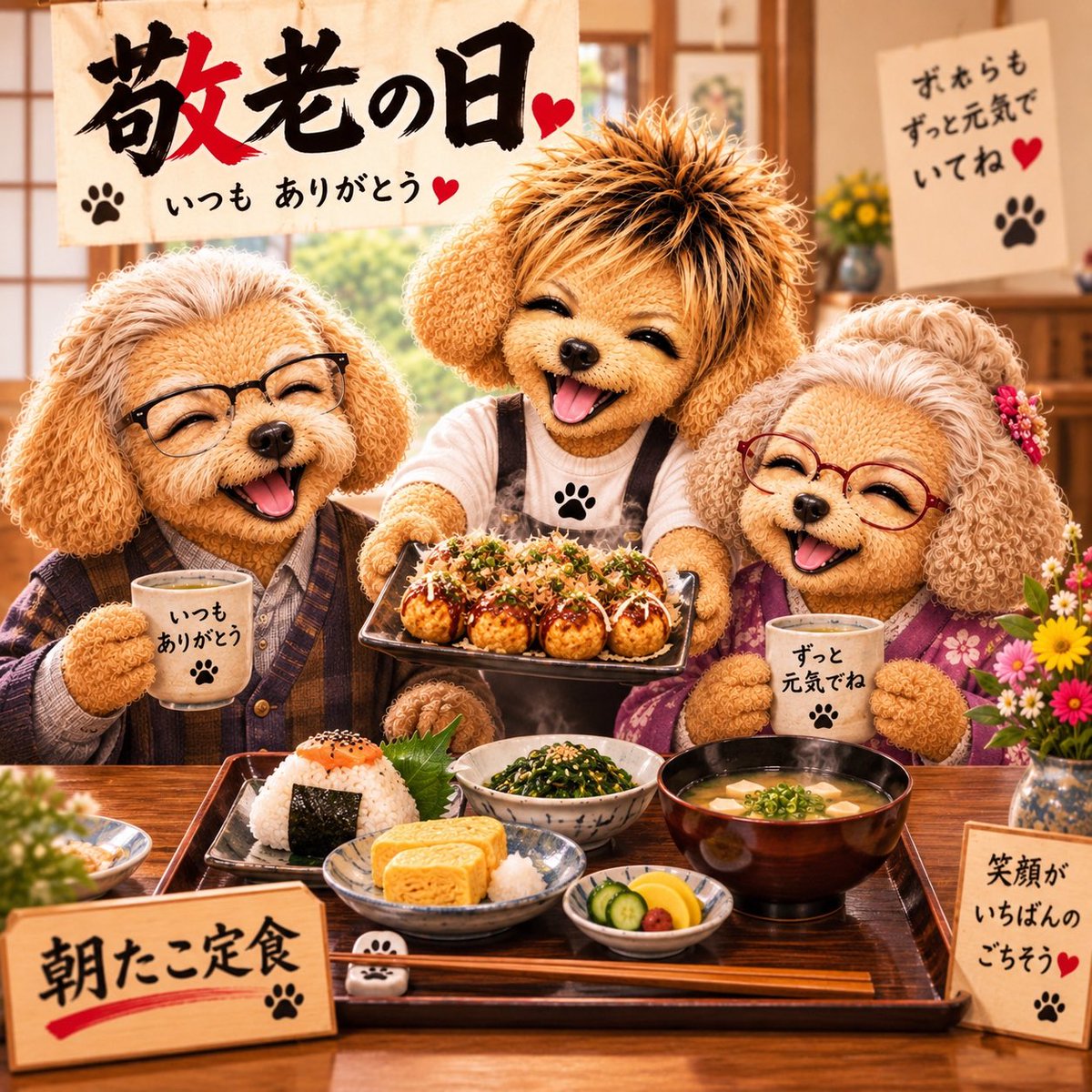 kyon_with's tweet photo. あっはーまつり𝕏🔥

今日は敬老の日👴👵❤️
朝たこ定食は、いつもよりちょっと優しい味で。

「いつもありがとう」
「ずっと元気でいてね」

たこ焼きを囲んで笑える時間が、
いちばんのプレゼントかもしれんな☺️❤️‍🔥

今日もいっぱい食べて、いっぱい笑おうなっ🔥

#朝たこ #朝たこ定食 #たこ焼き #敬老の日 #いつもありがとう #笑顔がいちばん #まといちゃん