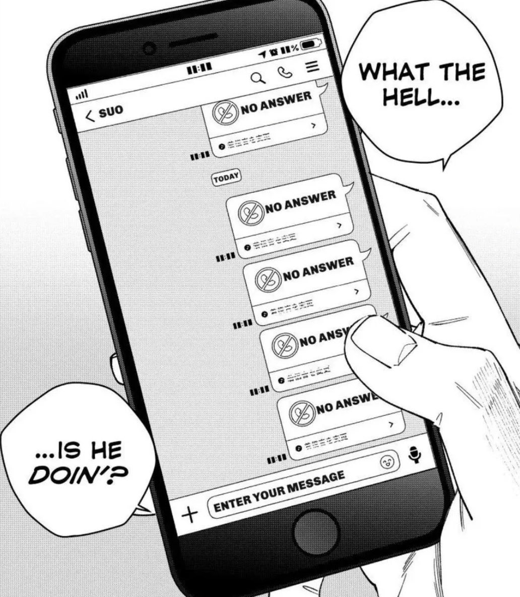 sunisakus's tweet photo. how does this relate to suo? most obviously, he disappeared. phone calls go unanswered. his messages are unread. his address is an empty plot. he sends a withdrawal letter. he disappears so suddenly and so thoroughly that it takes sakura resorting to ENDO to find him. https://t.co/094lxUbeFq