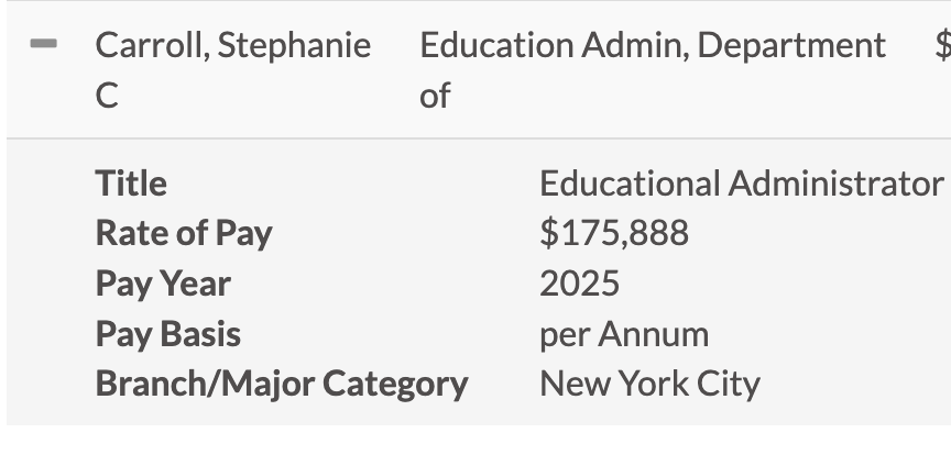 Kazanjy's tweet photo. What's wild about this story is that the author CONTINUES to claim that underperforming urban schools are the result of "underfunding" and "institutional racism."

The awful school she sent her own child to in a moloch-inspired exercise of sacrifice to the gods of race communism receives *$52k* a year per pupil in funding. 

The most expensive private elementary school in San Francisco, Cathedral, is a comparative steal at $50k a year. 

Public teachers (and administrator) unions are a grift feasting on the bodies and minds of young people. 

And just to prove the point - the woman who was the principal of the failing elementary school in question now holds...you guessed it....a well paid administrative sinecure.