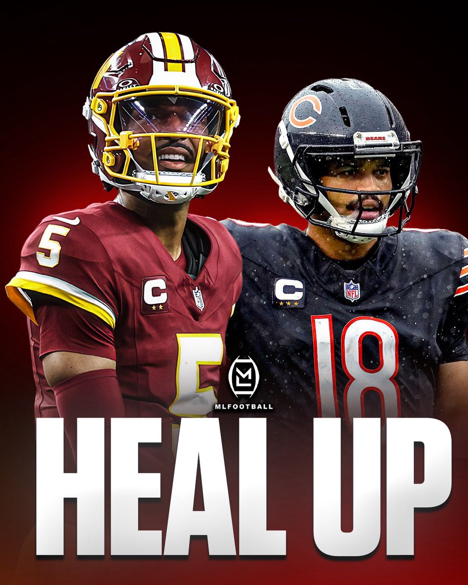 MLFootball's tweet photo. PRAYERS UP: Caleb Williams and Jayden Daniels both suffered injuries today. 

Two of the NFL’s brightest young stars and two of the most electrifying quarterbacks to watch in the entire league. 

Just an awful day for football.

Praying for a quick recovery for both of them.

🙏 https://t.co/aFtm6T45yX