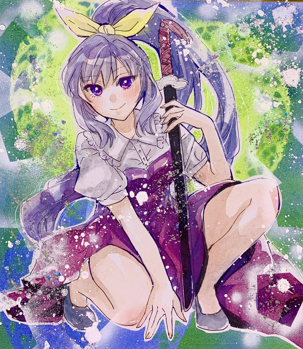 akaioringo2023's tweet photo. リクエスト
依姫
お声を寄せていただきありがとうございます

不透明水彩、カラーインク、白墨汁

銀箔やラメフレークなどを施したキラキラした原画です https://t.co/TjpLZC1we1